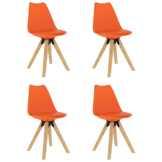 vidaXL Krzesła stołowe, 4 szt., pomarańczowe vidaXL