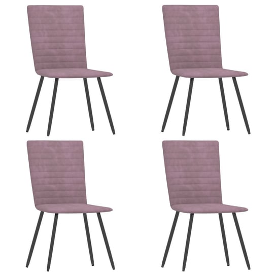 vidaXL Krzesła stołowe, 4 szt., różowe, aksamitne vidaXL