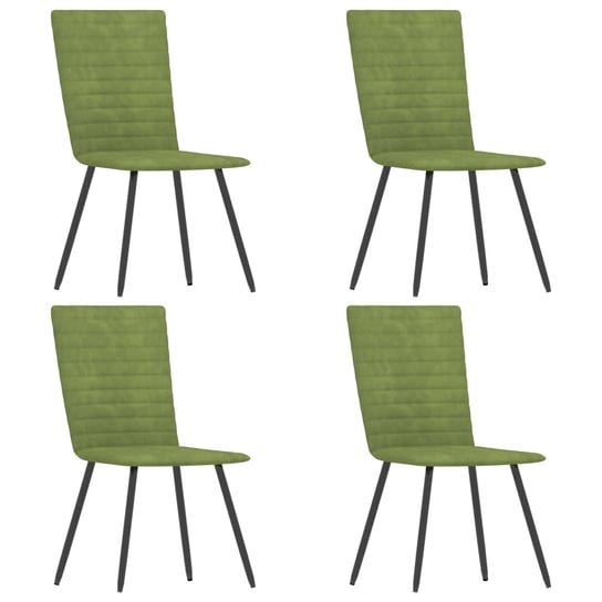vidaXL Krzesła stołowe, 4 szt., zielone, aksamitne vidaXL