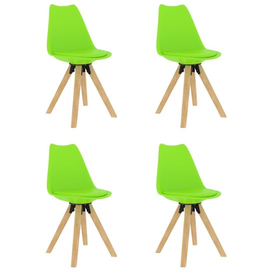 vidaXL Krzesła stołowe, 4 szt., zielone vidaXL