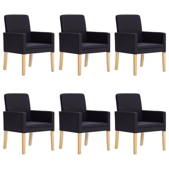 vidaXL Krzesła stołowe, wspornikowe, 6 szt., szare, sztuczny zamsz vidaXL