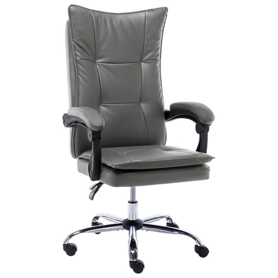 vidaXL Krzesło biurowe, antracytowe, obite sztuczną skórą vidaXL