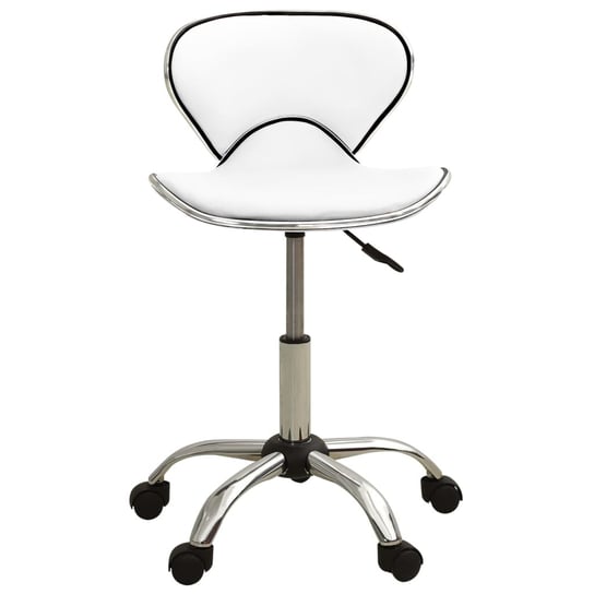 vidaXL Krzesło biurowe, białe, obite sztuczną skórą vidaXL