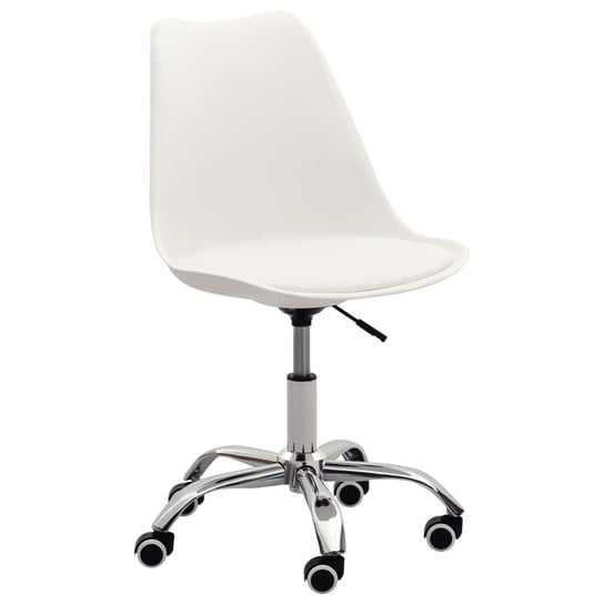 vidaXL Krzesło biurowe, białe, sztuczna skóra vidaXL
