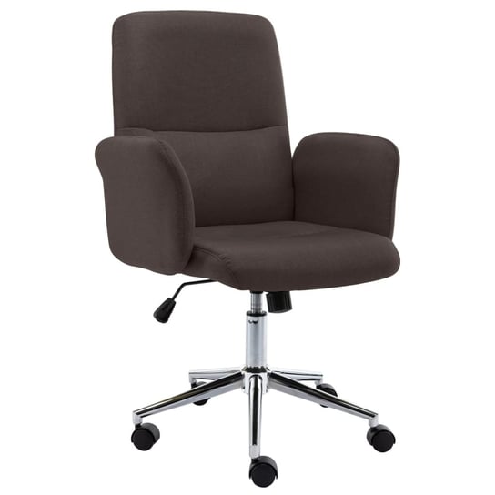 vidaXL Krzesło biurowe, brązowe, tapicerowane tkaniną vidaXL