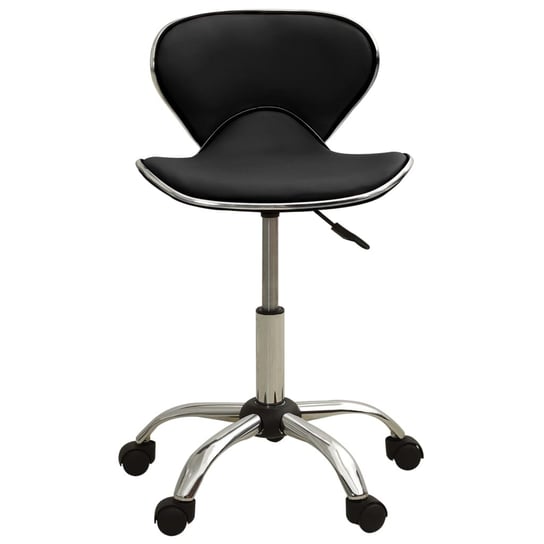 vidaXL Krzesło biurowe, czarne, obite sztuczną skórą vidaXL