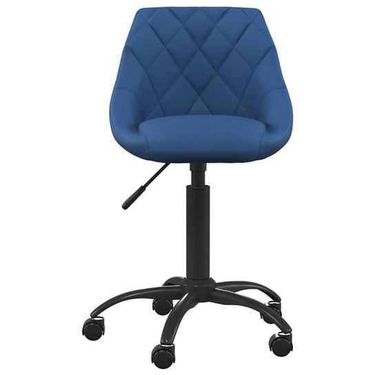 vidaXL Krzesło biurowe, niebieskie, obite aksamitem vidaXL