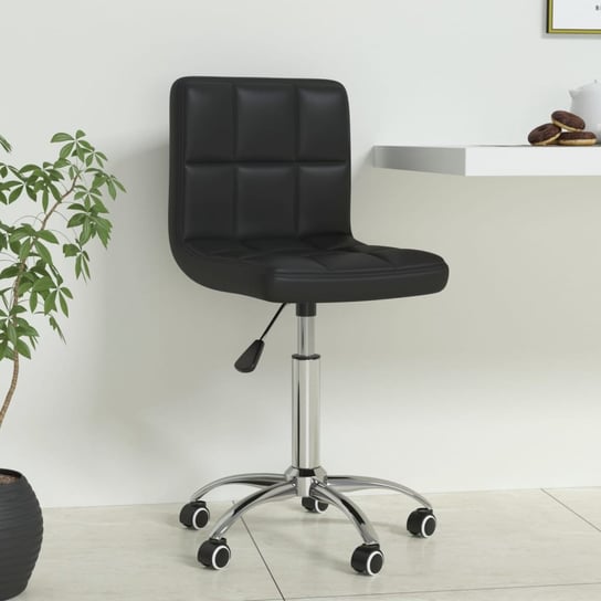 vidaXL Krzesło biurowe, obrotowe, czarne, sztuczna skóra vidaXL