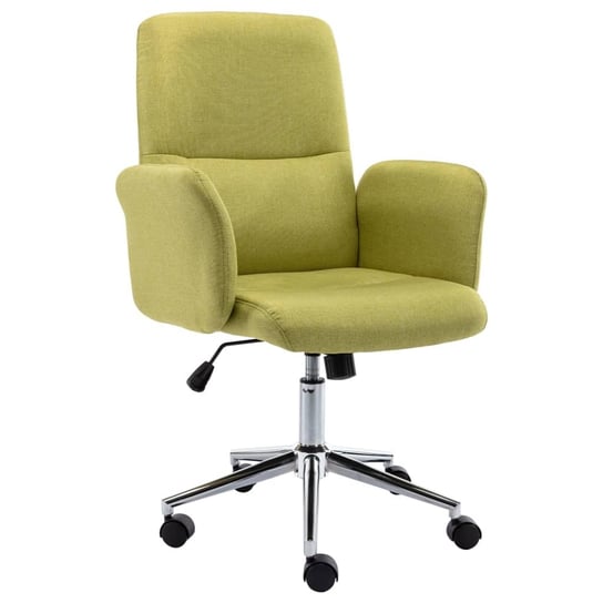 vidaXL Krzesło biurowe, tapicerowane tkaniną, zielone vidaXL