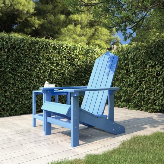 Vidaxl krzesło ogrodowe adirondack, hdpe, morski błękit vidaXL