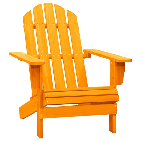 vidaXL, Krzesło ogrodowe Adirondack, lite drewno jodłowe, pomarańczowe vidaXL