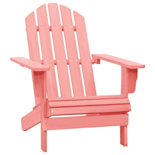 vidaXL, Krzesło ogrodowe Adirondack, lite drewno jodłowe, różowe vidaXL