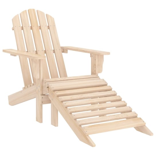 vidaXL Krzesło ogrodowe Adirondack z podnóżkiem, drewno jodłowe vidaXL
