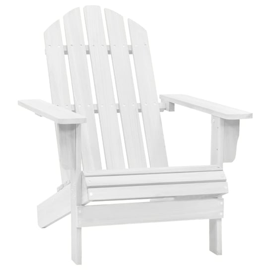 vidaXL Krzesło ogrodowe, drewniane, białe vidaXL