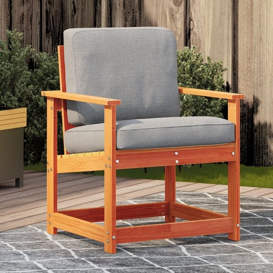 vidaXL Krzesło ogrodowe, woskowy brąz, 62x56x77 cm, drewno sosnowe vidaXL