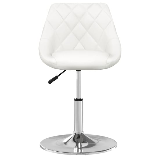 vidaXL Krzesło stołowe, białe, sztuczna skóra vidaXL
