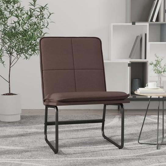 vidaXL Krzesło wypoczynkowe, brązowe, 54x75x76 cm, sztuczna skóra vidaXL