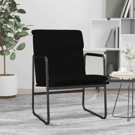 vidaXL Krzesło wypoczynkowe, czarne, 55x64x80 cm, sztuczna skóra vidaXL