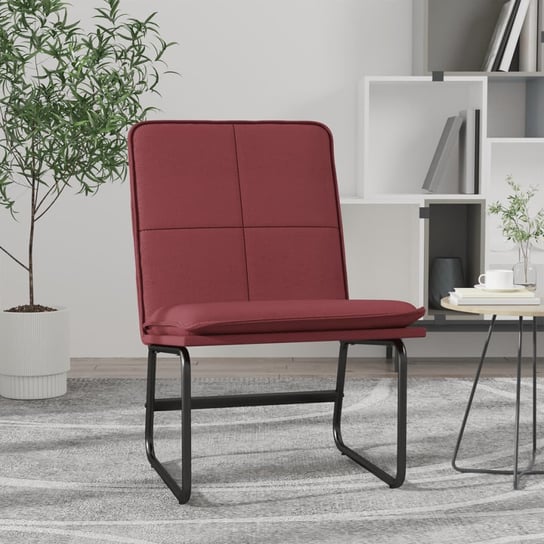 vidaXL Krzesło wypoczynkowe, czerwone, 54x75x76 cm, sztuczna skóra vidaXL