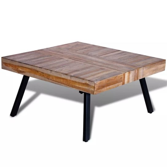 vidaXL Kwadratowy stolik kawowy z odzyskanego drewna tekowego vidaXL