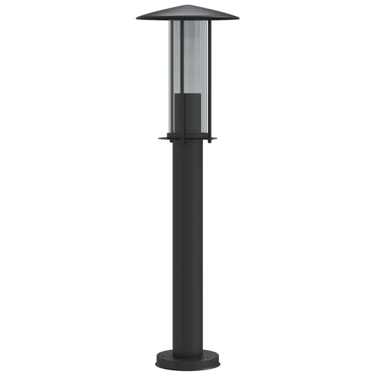 vidaXL Lampa ogrodowa na słupku, czarna, 60 cm, stal nierdzewna vidaXL