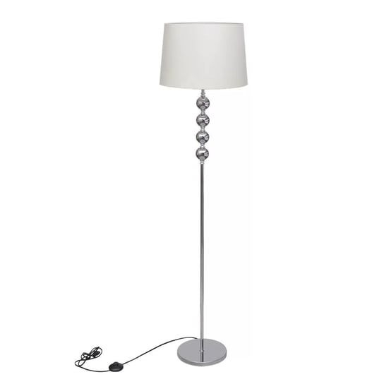 vidaXL Lampa podłogowa z 4 dekoracyjnymi kulami, wysoka, biała vidaXL