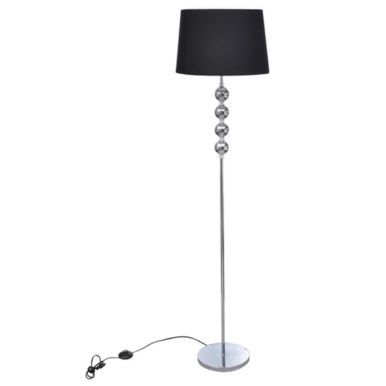 vidaXL Lampa podłogowa z dekoracyjnymi kulami, wysoka, czarna vidaXL