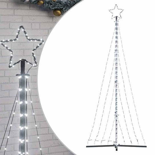 vidaXL Lampki choinkowe, 447 zimnych białych LED, 249 cm vidaXL