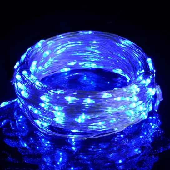 vidaXL Lampki LED, niebieskie, 15 m vidaXL