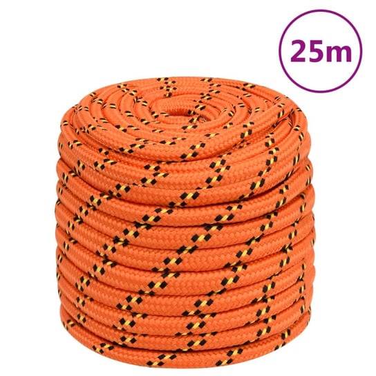 vidaXL Linka żeglarska, pomarańczowa, 16 mm, 25 m, polipropylen vidaXL
