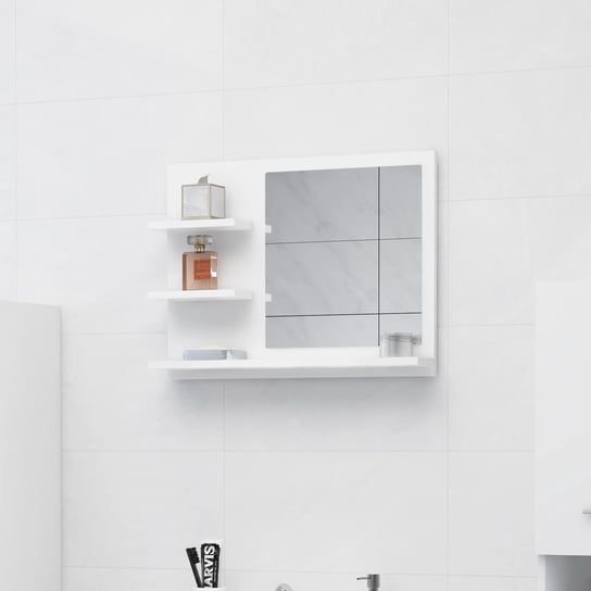 vidaXL Lustro łazienkowe, białe 60x10,5x45 cm, materiał drewnopochodny vidaXL