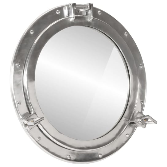 vidaXL Lustro wiszące w kształcie bulaja, Ø50 cm, aluminium i szkło Inna marka