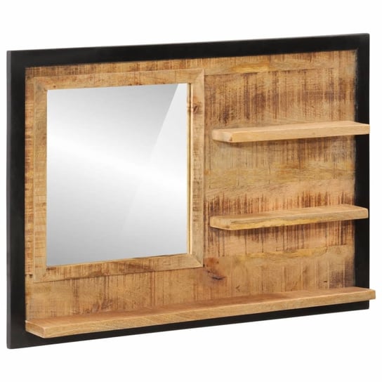 vidaXL Lustro z półkami, 80x8x55 cm, szkło i lite drewno mango vidaXL