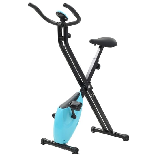 vidaXL Magnetyczny rower X-bike z pomiarem tętna, czarno-niebieski vidaXL