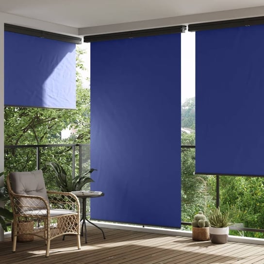 vidaXL Markiza boczna na balkon, 145x250 cm, niebieska vidaXL