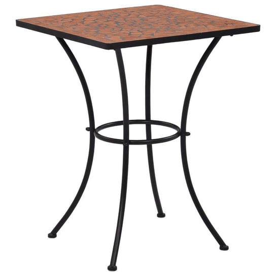 vidaXL Mozaikowy stolik bistro, terakota, 60 cm, ceramiczny vidaXL