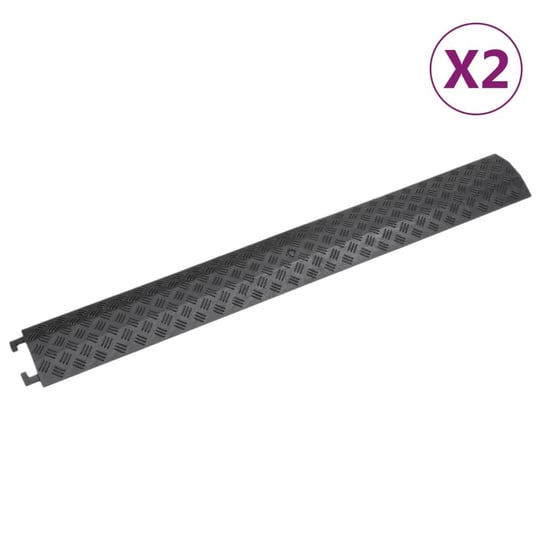 Vidaxl Najazdy Kablowe, 2 Szt., 98,5 Cm, Czarne vidaXL