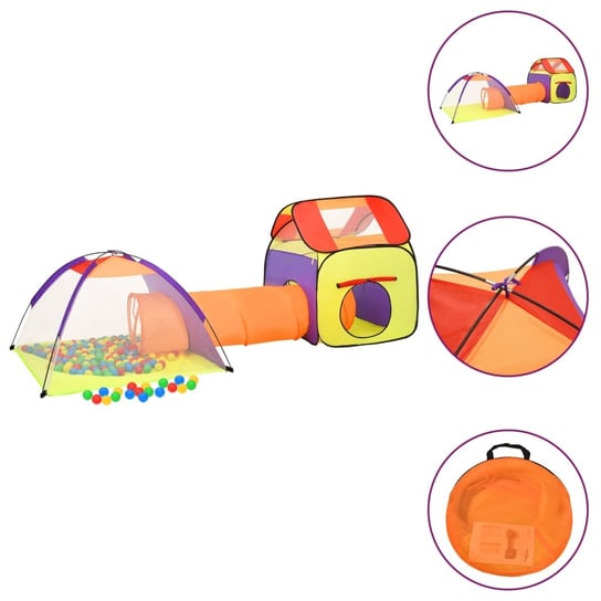 vidaXL Namiot do zabawy dla dzieci, kolorowy, 338x123x111 cm vidaXL