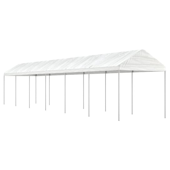 vidaXL Namiot ogrodowy z dachem, biały, 13,38x2,28x2,69 m, polietylen vidaXL