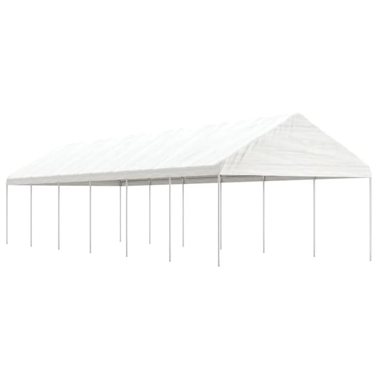 vidaXL Namiot ogrodowy z dachem, biały, 13,38x4,08x3,22 m, polietylen vidaXL