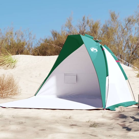 vidaXL Namiot plażowy, morska zieleń, 268x223x125 cm, poliester 185T vidaXL