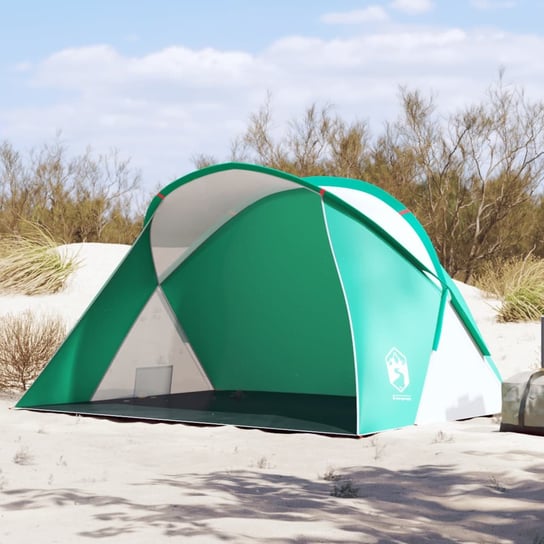 vidaXL Namiot plażowy typu pop-up, zielony, wodoszczelny vidaXL