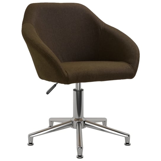 vidaXL Obrotowe krzesła stołowe, 2 szt., ciemnobrązowe, tkanina vidaXL