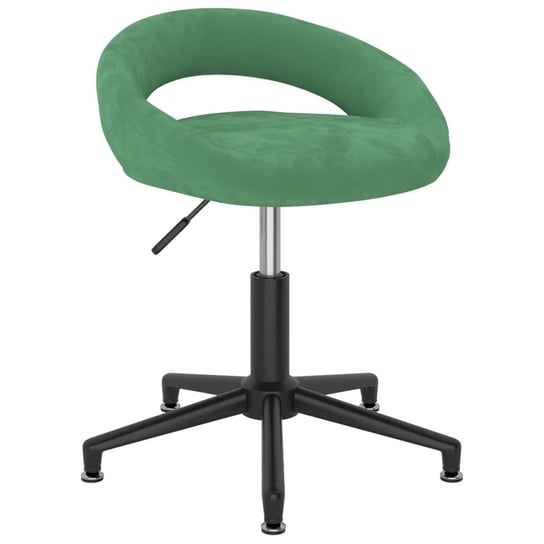 vidaXL Obrotowe krzesła stołowe, 2 szt., ciemnozielone, aksamitne vidaXL