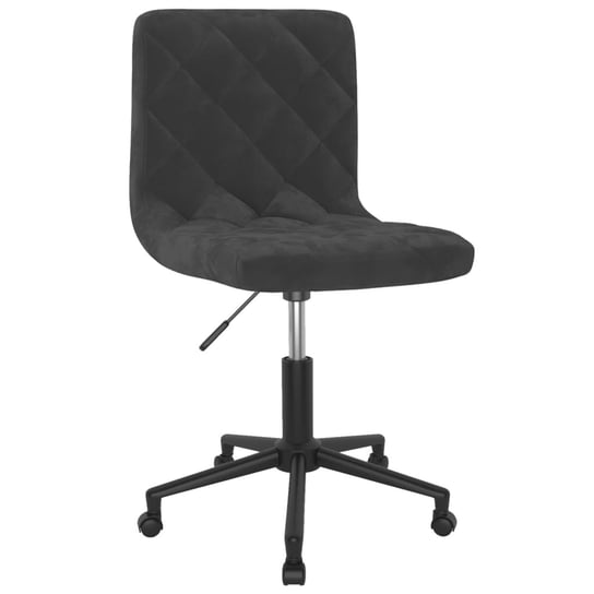 vidaXL Obrotowe krzesła stołowe, 2 szt., czarne, aksamitne vidaXL