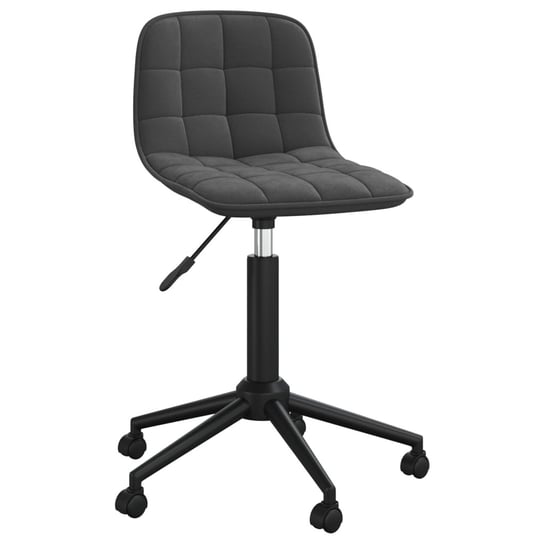 vidaXL Obrotowe krzesła stołowe, 2 szt., czarne, aksamitne vidaXL