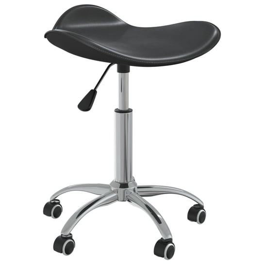 vidaXL Obrotowe krzesła stołowe, 2 szt., czarne, sztuczna skóra vidaXL