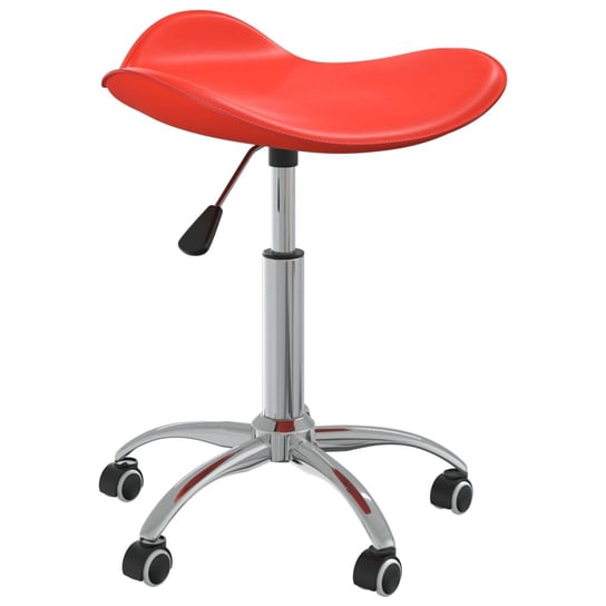 vidaXL Obrotowe krzesła stołowe, 2 szt., czerwone, sztuczna skóra vidaXL