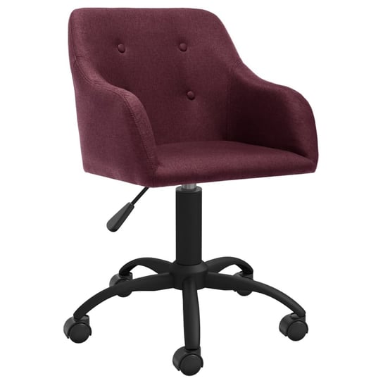 vidaXL Obrotowe krzesła stołowe, 2 szt., fioletowe, obite tkaniną vidaXL