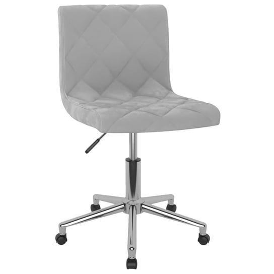 vidaXL Obrotowe krzesła stołowe, 2 szt., jasnoszare, aksamitne vidaXL